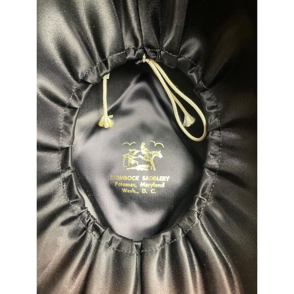 Stombock Saddlery Vintage Velvet Equestrian Riding Helmet Black Horse Show Cap - Picture 6 of 7